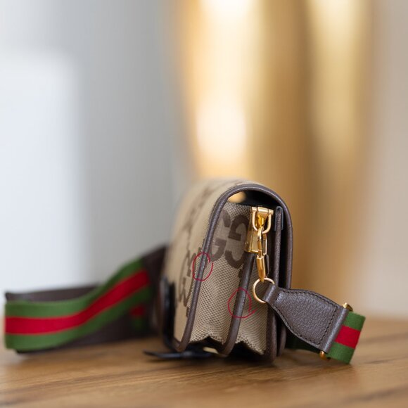 GUCCI Jumbo GG Canvas Shoulder Bag - Picture 13 of 14